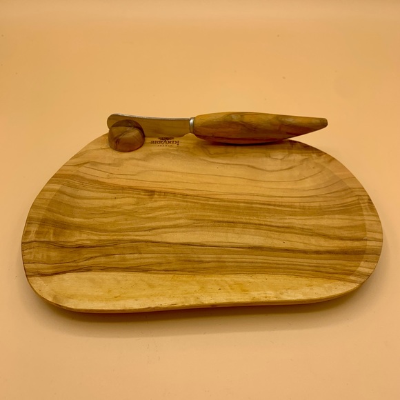 Dining Berard France Olive Wood Cheese Board Knife Set Poshmark